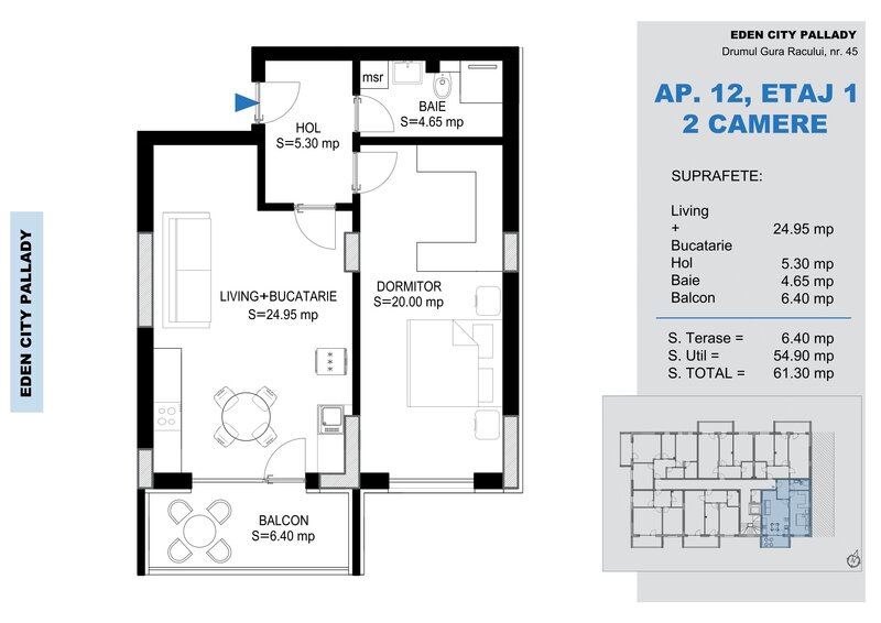Titan 2 camere bloc intim -incalzire pardoseala