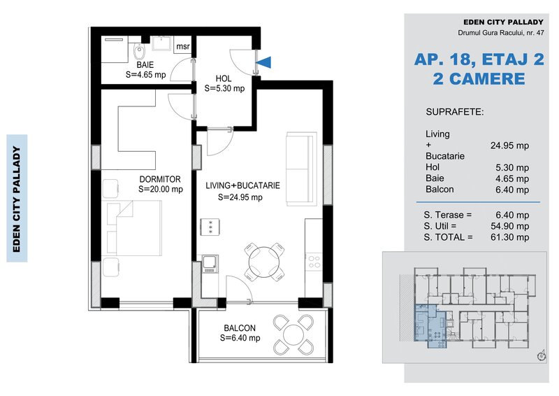 Titan 2 camere bloc intim -incalzire pardoseala